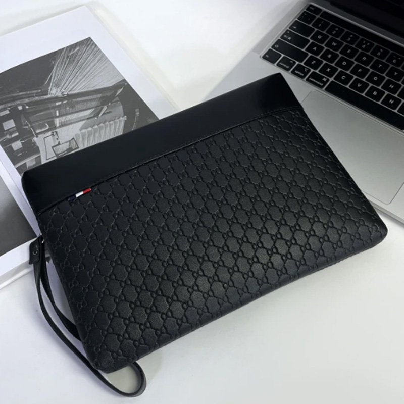 Leather Work Bag Men - Borsa da lavoro di design Pochette