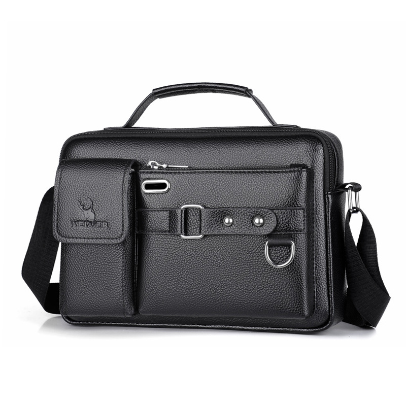 Leather Work Bag Men - Borsa a tracolla da uomo di