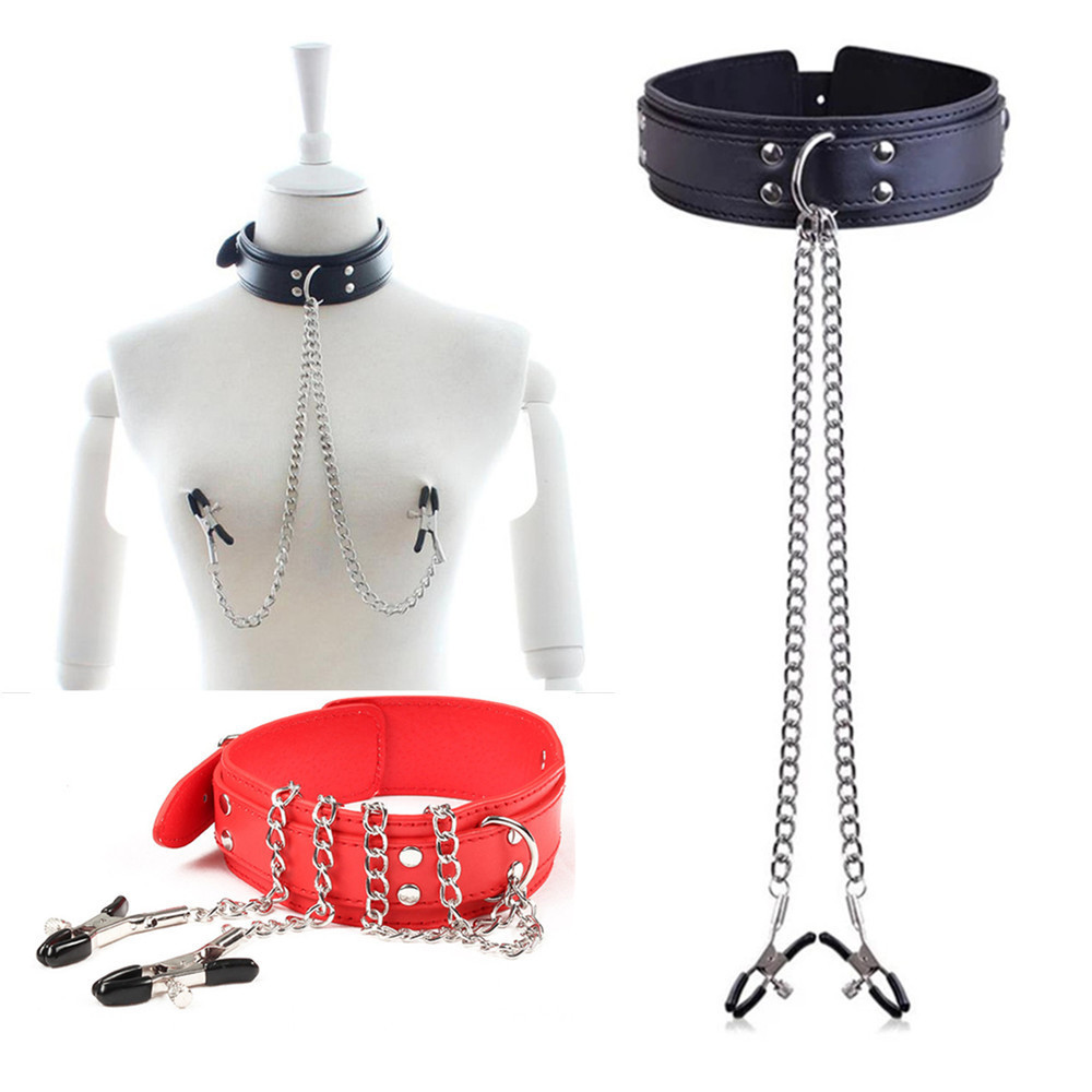 Leatherwork Clamp - BDSM Bondage Attrezzatura di ritenuta Catena