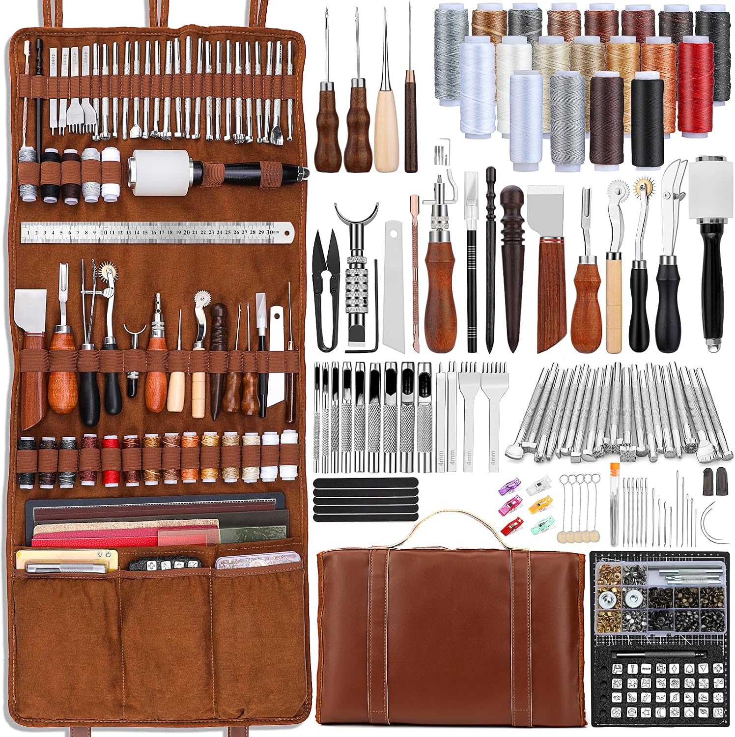 Leather Work Is - Kit Professionale per Lavorazione Pelle con