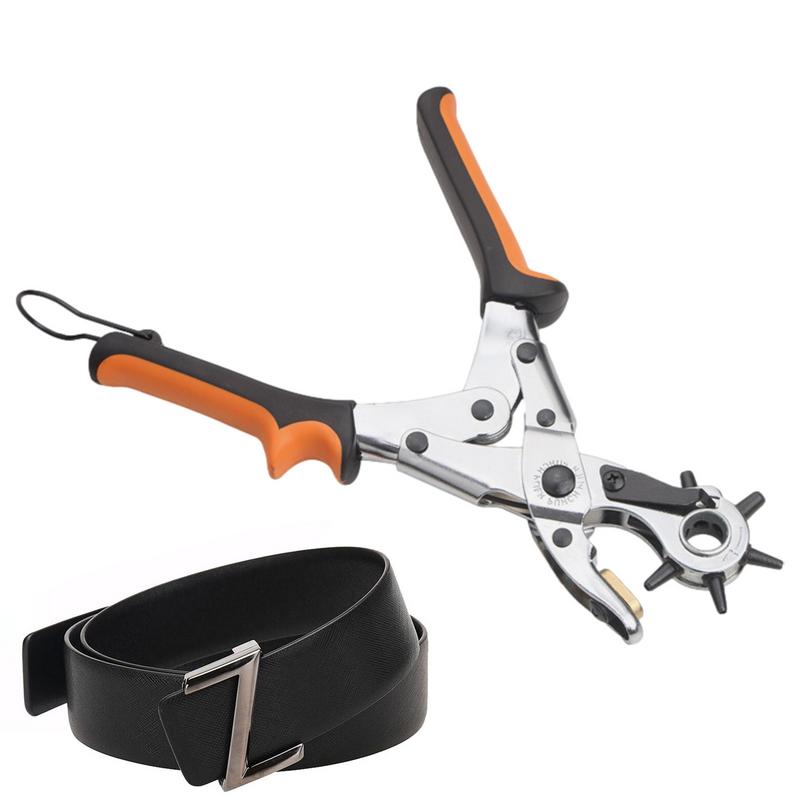 Leather Punch Revolving - Cintura in pelle foro punzone pinza