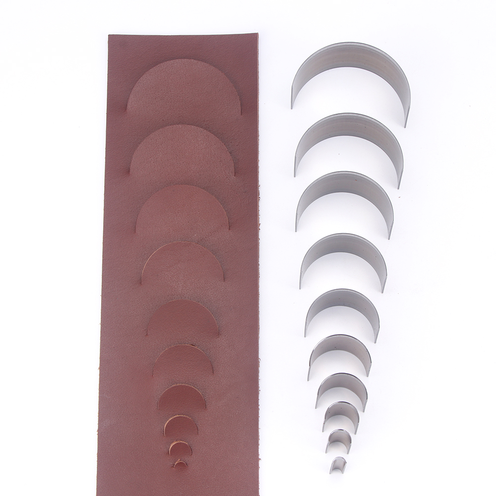 Leather Stamp Set - Set da 10 punzoni a semicerchio