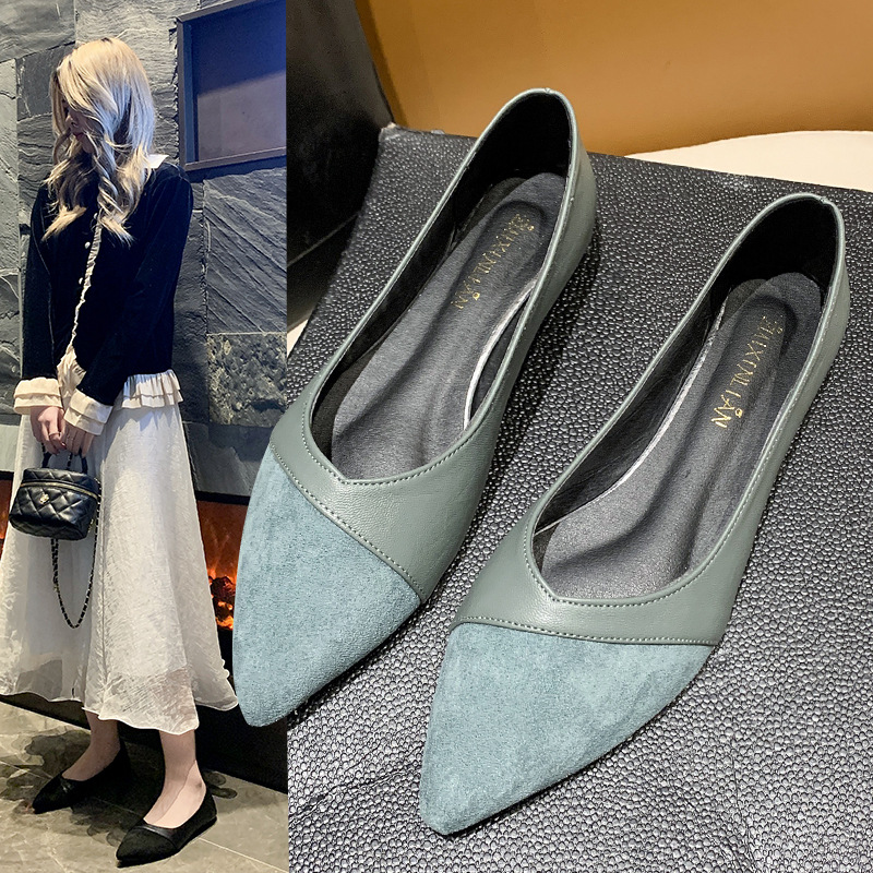 Leather Work Is - Scarpe piatte in pelle nera da