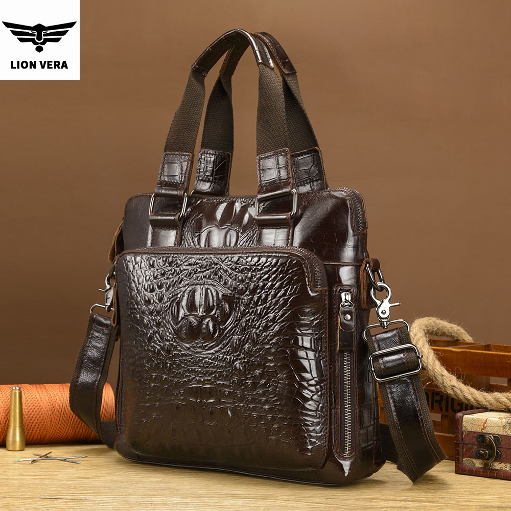 Leather Work Bag Men - Borsa in Vera Pelle da Uomo