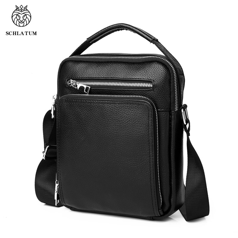 Leather Work Bag Men - SCHLATUM borsa a tracolla da uomo