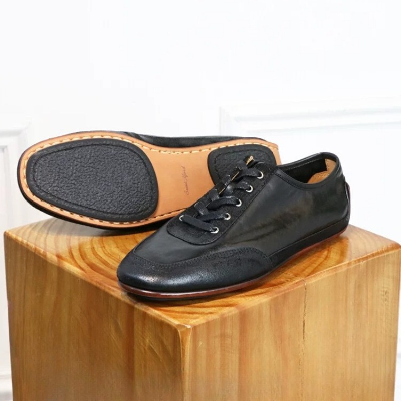 Leatherwork Training - Scarpe Casual in Vera Pelle Effetto