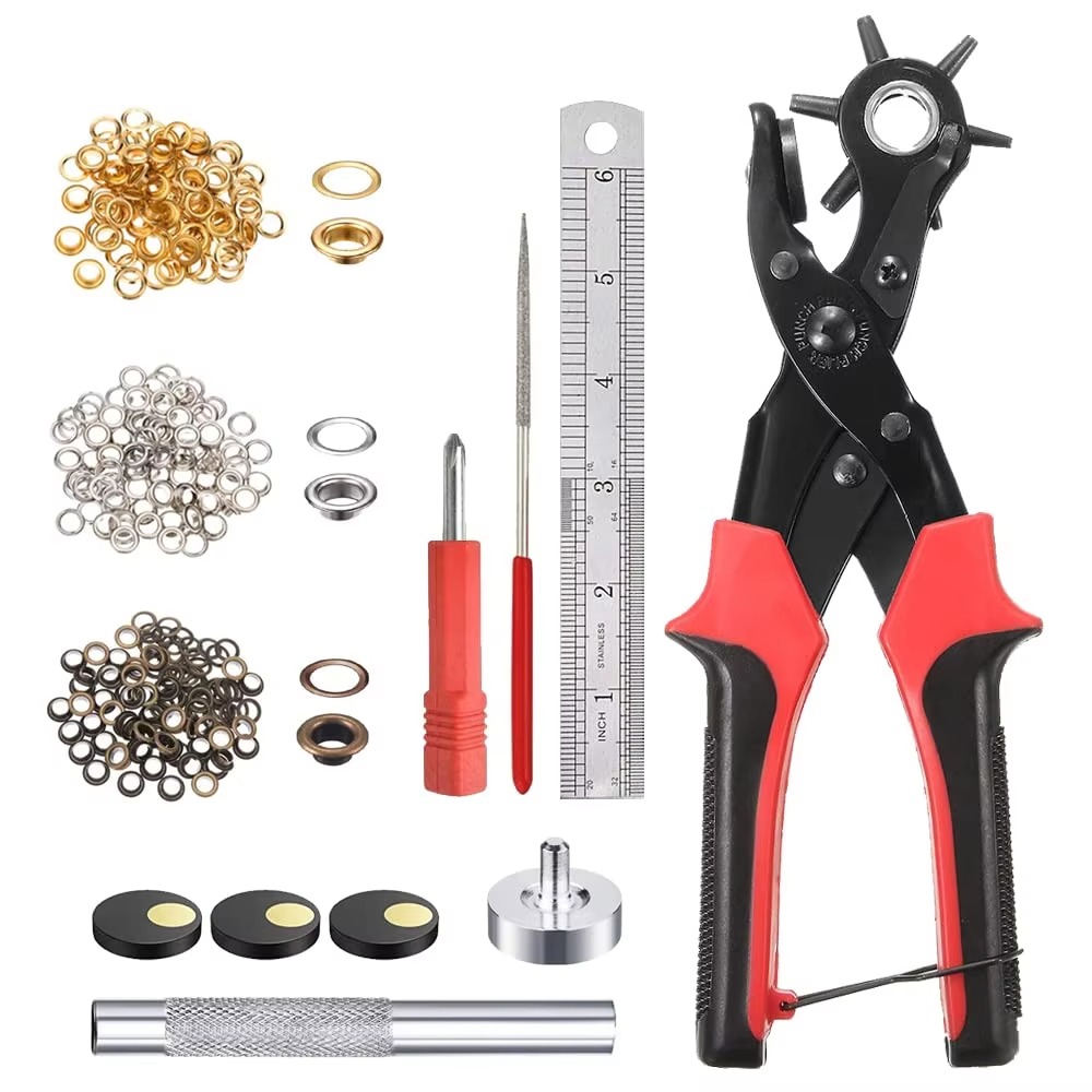 Leather Punch Revolving - Pinza perforatrice per cinture in pelle,
