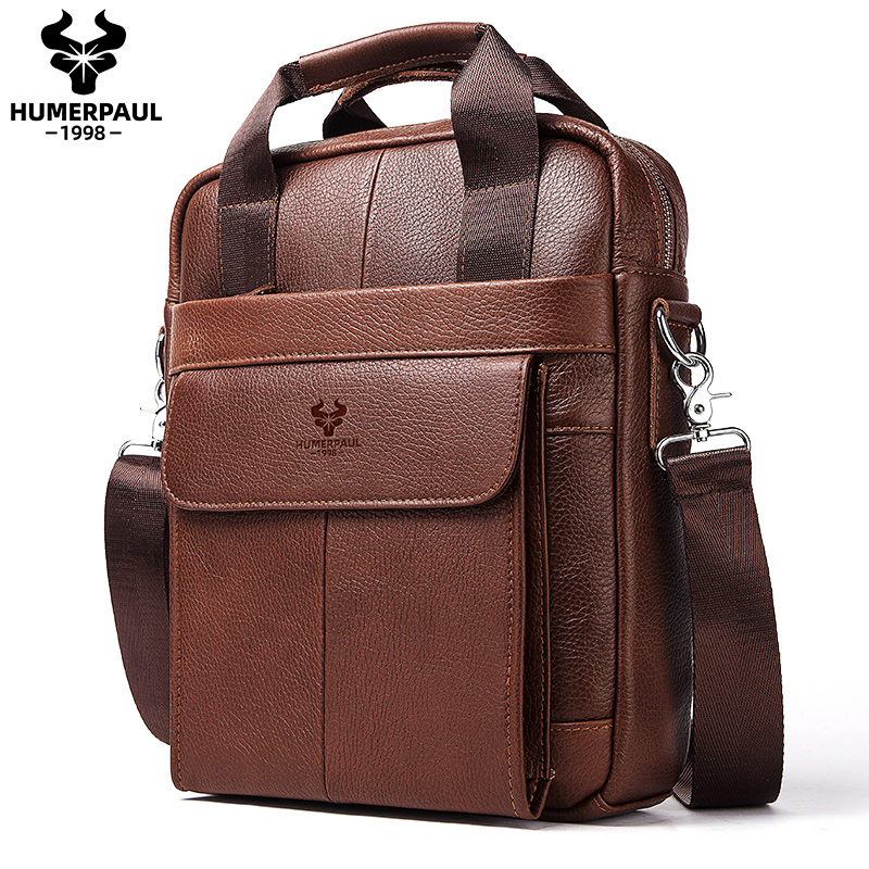 Leather Work Bag Men - Borse da uomo in vera pelle