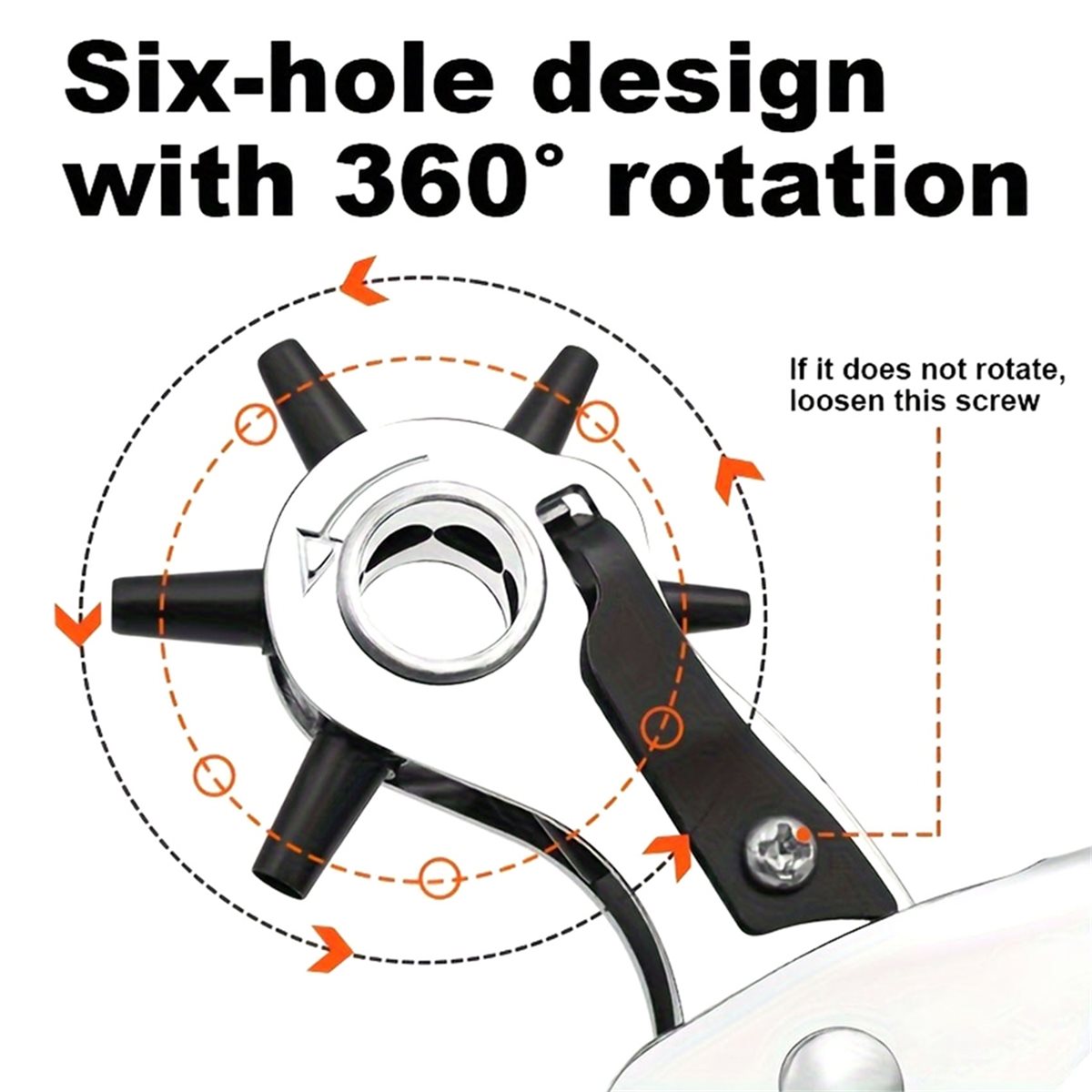 Leather Punch Revolving - 828 Mega Sale: Punzone per Fori
