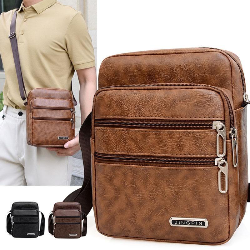 Leather Work Bag Men - Borse a tracolla a tracolla in
