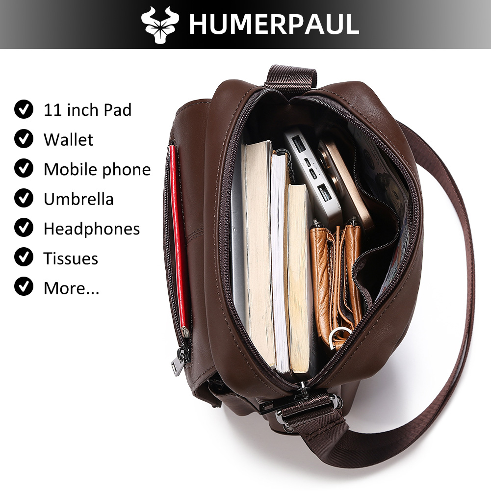 HUMERPAUL Borsa a tracolla da  - Leather Work Bag Men recensione e prezzo