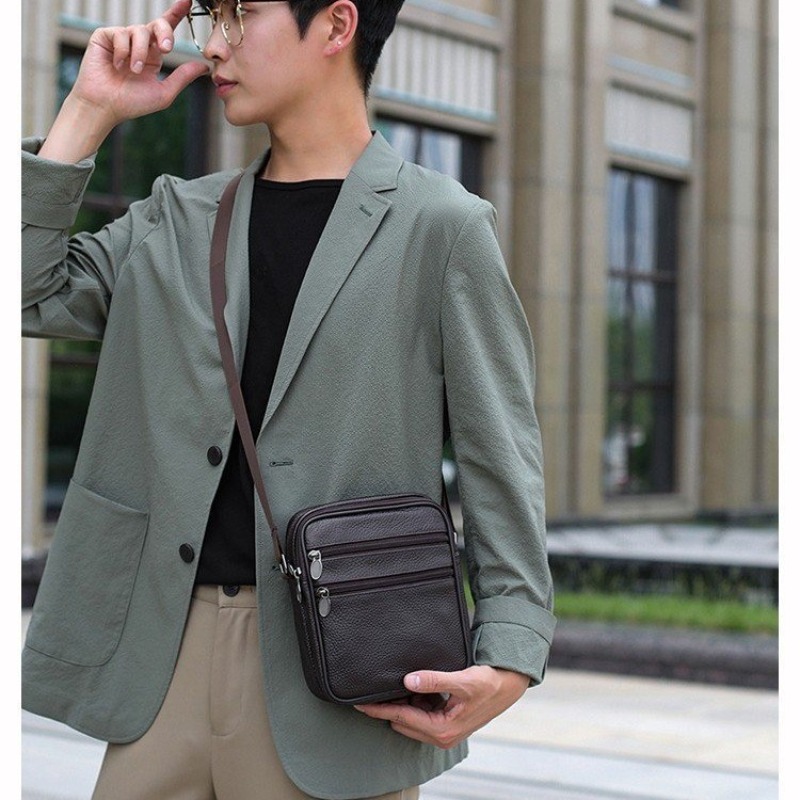 Borsa a Tracolla da Uomo in Ve - Leather Work Bag Men recensione e prezzo