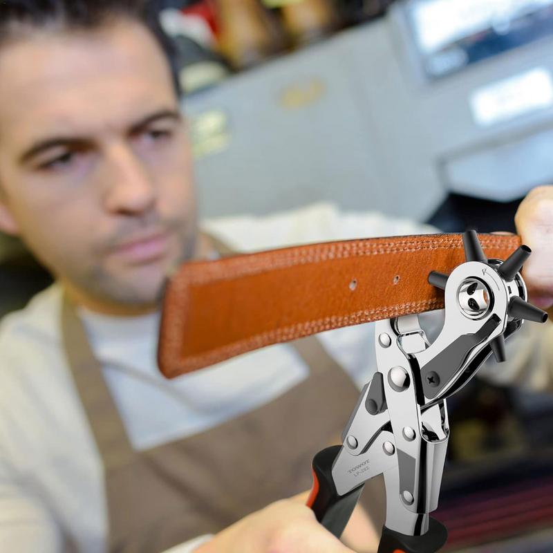 Cintura in pelle foro punzone  - Leather Punch Revolving recensione e prezzo