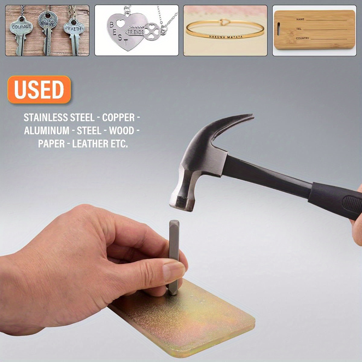 Set di 36 punzoni in metallo d - Leather Stamp Set recensione e prezzo