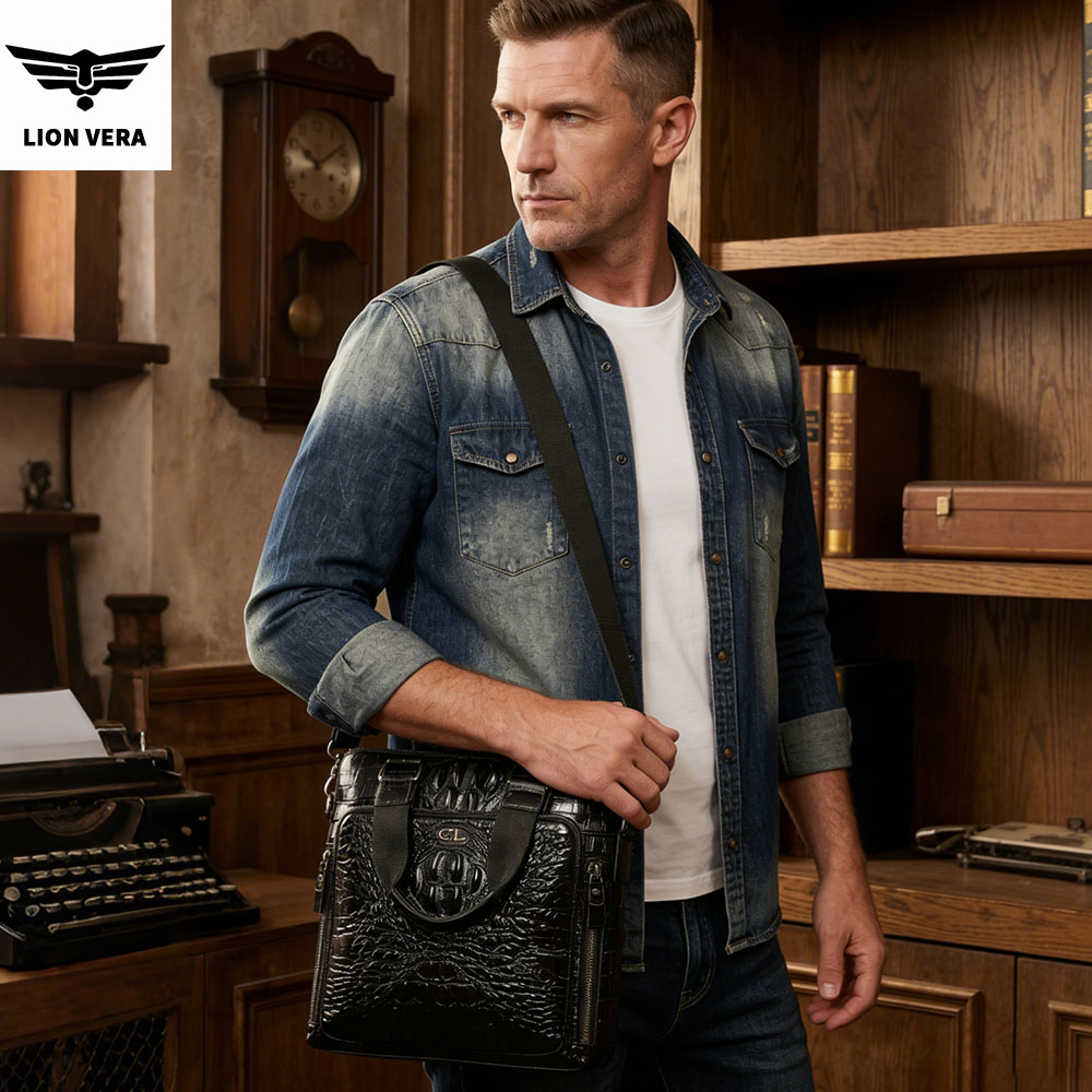 Borsa in Vera Pelle da Uomo LI - Leather Work Bag Men recensione e prezzo