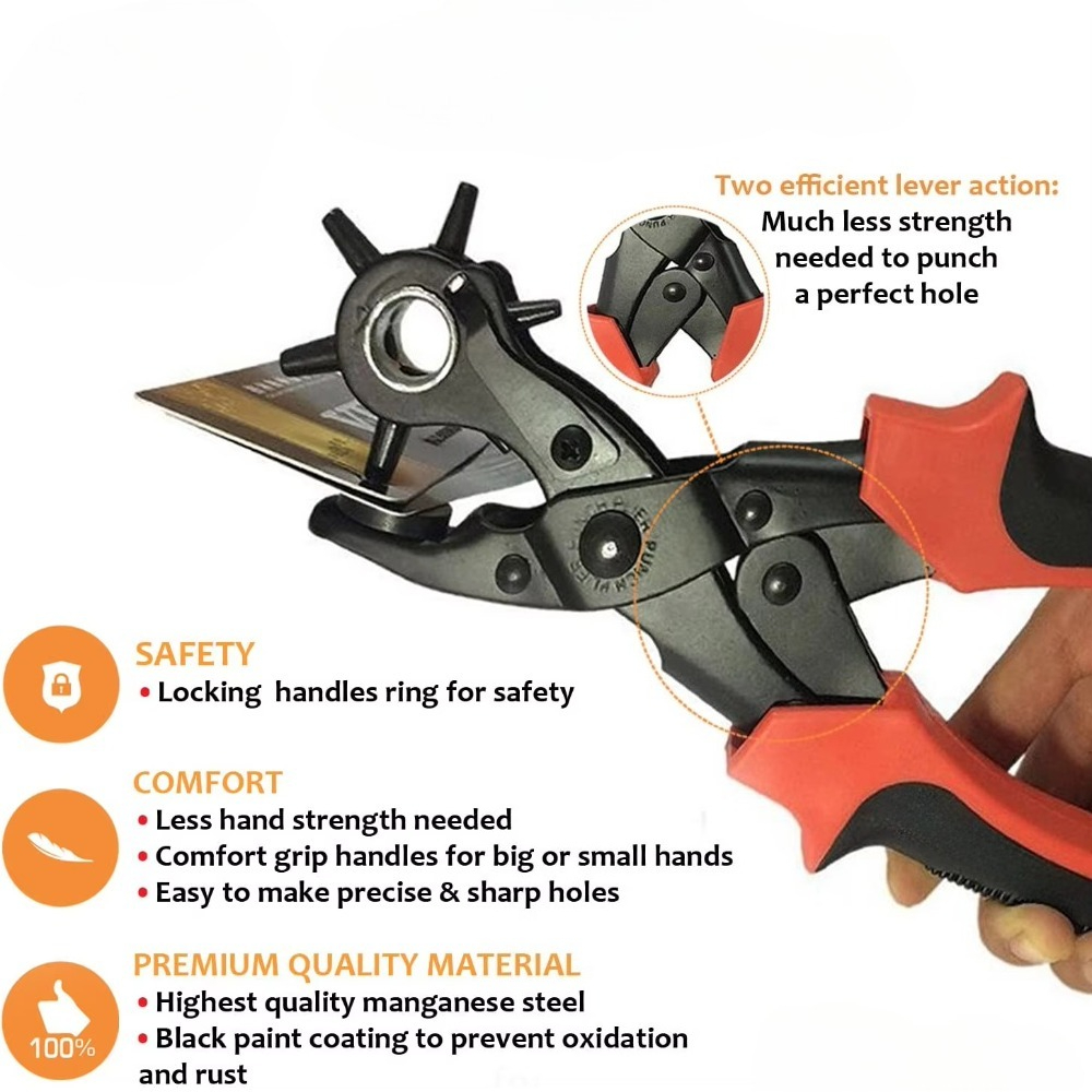Pinza perforatrice per cinture - Leather Punch Revolving recensione e prezzo