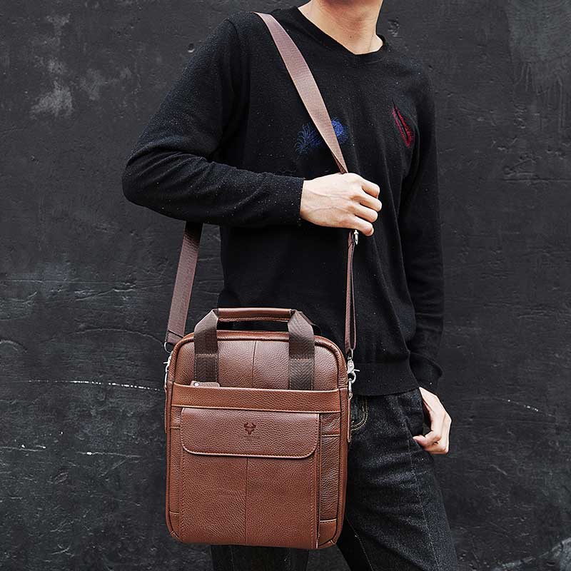 Borse da uomo in vera pelle du - Leather Work Bag Men recensione e prezzo