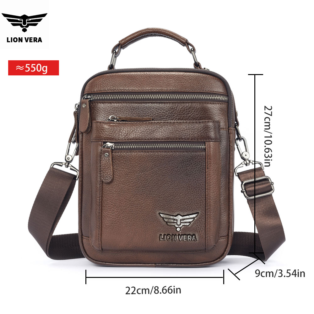Borsa a Tracolla da Uomo LION  - Leather Work Bag Men recensione e prezzo