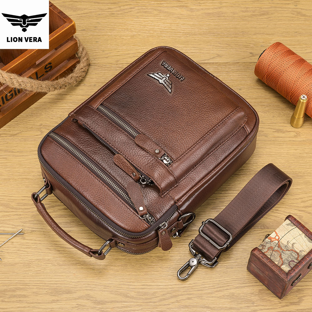 Borsa a Tracolla da Uomo LION  - Leather Work Bag Men recensione e prezzo