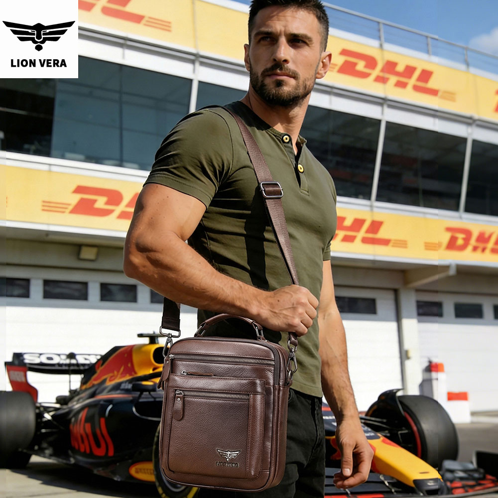 Borsa a Tracolla da Uomo LION  - Leather Work Bag Men recensione e prezzo